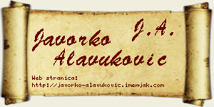 Javorko Alavuković vizit kartica
